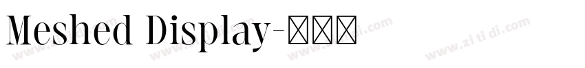 Meshed Display字体转换